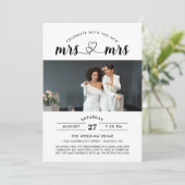 Viel met de nieuwe foto van mevrouw & mevrouw. kaart (Staand voorkant)