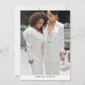 Viel met de nieuwe foto van mevrouw & mevrouw. kaart (Achterkant)