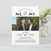 Viel met de nieuwe foto van Mr & Mr. Kaart (Staand voorkant)