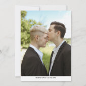 Viel met de nieuwe foto van Mr & Mr. Kaart (Achterkant)