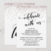 Viel met het Roos Gold Confetti van het Manuscript Kaart (Voorkant / Achterkant)