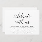 Viel met ons, bruiloft Elopement Kaart (Voorkant / Achterkant)