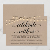 Viel met ons, bruiloft, Kraft Kaart (Voorkant / Achterkant)