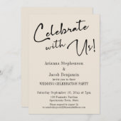 "Viel met ons!" Eenvoudige weduwschap Kaart (Voorkant / Achterkant)