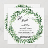 Viel met ons groene Wreath Reception-only Kaart (Voorkant / Achterkant)