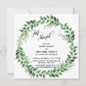Viel met ons groene Wreath Reception-only Kaart (Voorkant)