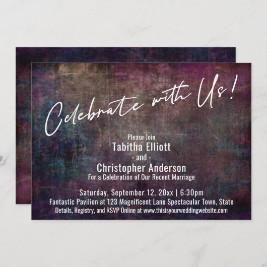 Viel met ons handschrift Multicolored Grunge Kaart (Voorkant / Achterkant)