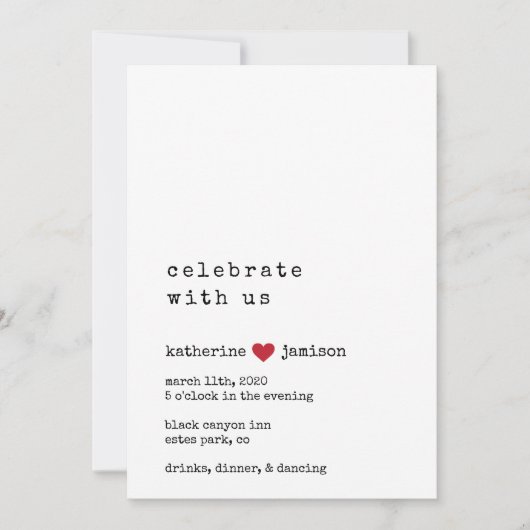 Viel met ons huwelijksuitnodiging kaart (Voorkant)