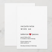 Viel met ons huwelijksuitnodiging kaart (Voorkant / Achterkant)