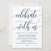 Viel met ons mee, Black, Wedding Elopement Party Kaart (Voorkant)