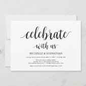 Viel met ons mee, huwelijksuitnodiging kaart (Voorkant)