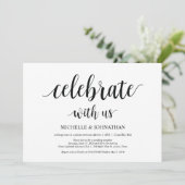 Viel met ons mee, huwelijksuitnodiging kaart (Staand voorkant)