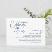 Viel met ons mee, Post Wedding Elopement Party Kaart (Staand voorkant)