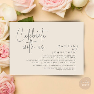 Viel met ons mee, Post Wedding Elopement Party Kaart
