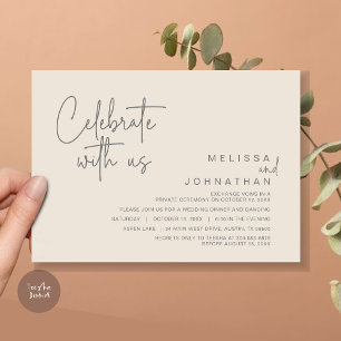Viel met ons mee, Post Wedding Elopement Party Kaart