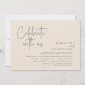 Viel met ons mee, Post Wedding Elopement Party Kaart (Voorkant)