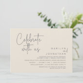 Viel met ons mee, Post Wedding Elopement Party Kaart (Staand voorkant)