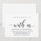 Viel met ons mee, Wedding Elopement Dinner Kaart (Voorkant / Achterkant)