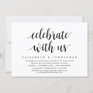 Viel met ons mee, Wedding Elopement Dinner Kaart