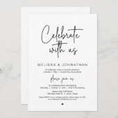 Viel met ons mee, Wedding Elopement Dinner Kaart (Voorkant / Achterkant)