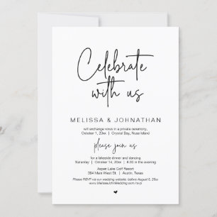 Viel met ons mee, Wedding Elopement Dinner Kaart