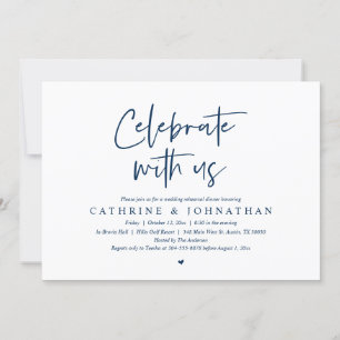 Viel met ons mee, Wedding Rehearsal Dinner Invita Kaart