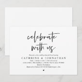 Viel met ons mee, Wedding Rehearsal Dinner Kaart (Voorkant / Achterkant)