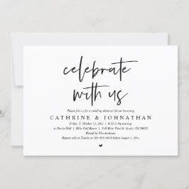 Viel met ons mee, Wedding Rehearsal Dinner Kaart