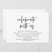 Viel met ons mee, Wedding Rehearsal Dinner Kaart (Voorkant / Achterkant)