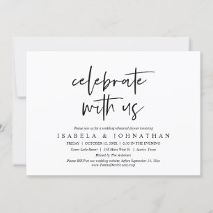 Viel met ons mee, Wedding Rehearsal Dinner Kaart