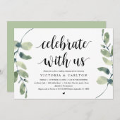 Viel met ons mee, Wedding Rehearsal Dinner Kaart (Voorkant / Achterkant)