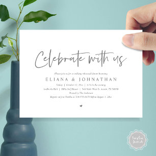 Viel met ons mee, Wedding Rehearsal Dinner Kaart