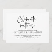 Viel met ons mee, Wedding Rehearsal Dinner Kaart (Voorkant / Achterkant)