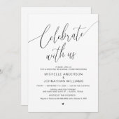 Viel met ons mee, Wedding Rehearsal Dinner Kaart (Voorkant / Achterkant)