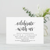 Viel met ons mee, Wedding Rehearsal Dinner Party Kaart (Staand voorkant)