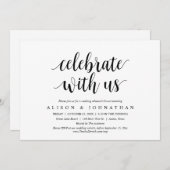 Viel met ons mee, Wedding Rehearsal Dinner Party Kaart (Voorkant / Achterkant)