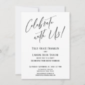 Viel met ons! Modern Elegant Wedding Party Kaart (Voorkant)