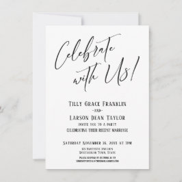 Viel met ons! Modern Elegant Wedding Party Kaart