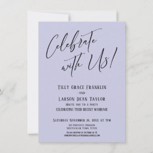 Viel met ons! Modern Lavender Wedding Party Kaart