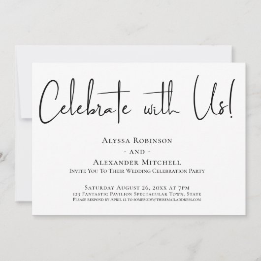 Viel met ons! Moderne handschriftafbeelding Kaart (Voorkant)