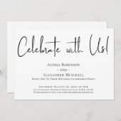 Viel met ons! Moderne handschriftafbeelding Kaart (Voorkant / Achterkant)