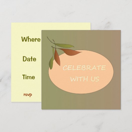 Viel met ons >Rendy Kaart voor uitnodigingen (Voorkant / Achterkant)