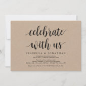 Viel met ons, Rustic Kraft, bruiloft Kaart (Voorkant)