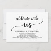 Viel met ons samen, Moderne Rustic Elopement Kaart (Voorkant)