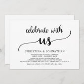 Viel met ons samen, Moderne Rustic Elopement Kaart (Voorkant / Achterkant)