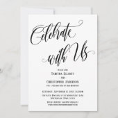 Viel met ons samen werken Zwart Script White Kaart (Voorkant)