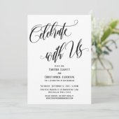 Viel met ons samen werken Zwart Script White Kaart (Staand voorkant)