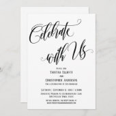 Viel met ons samen werken Zwart Script White Kaart (Voorkant / Achterkant)