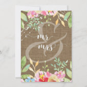 Viel met ons, schoot, bloemen en lichten kaart (Achterkant)