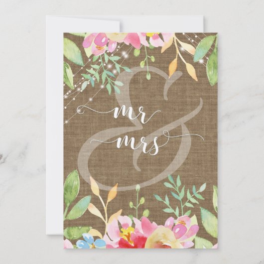 Viel met ons, schoot, bloemen en lichten kaart (Achterkant)